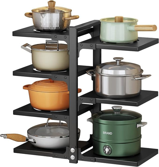 Pots and Pans Organizer for Cabinet, Heavy Duty Pot Pan Rack under Sink Organizers and Storage，Kitchen Cabinet Organizer with 7 Tiers by YANYYGu