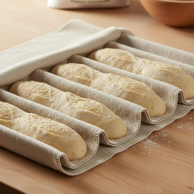 Flour Sack Towels Sourdough Bread Baking Supplies | Bread Dough Proofing Unbleached Bread Proofing Cloth, Organic Cotton Baking Cloth for Baguettes, Ciabatta, Pastry – Reusable, 28"x28", 6-Pack - Image 4