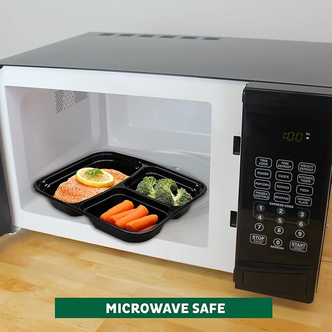 Freshware Meal Prep Containers [150 Pack] 3 Compartment with Lids, Food Storage Containers, Bento Box, BPA Free, Stackable, Microwave/Dishwasher/Freezer Safe (24 oz) - Image 6