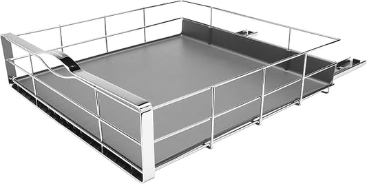 simplehuman 20 inch Pull-Out Cabinet Organizer, Heavy-Gauge Steel Frame,Silver by Unknown