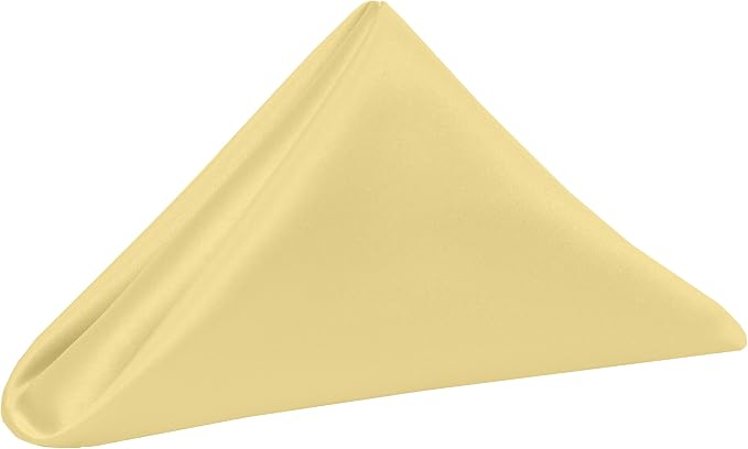 17x17-Inch Square Satin Cloth Napkins, Wheat, Set of 60 by UltimateTextile
