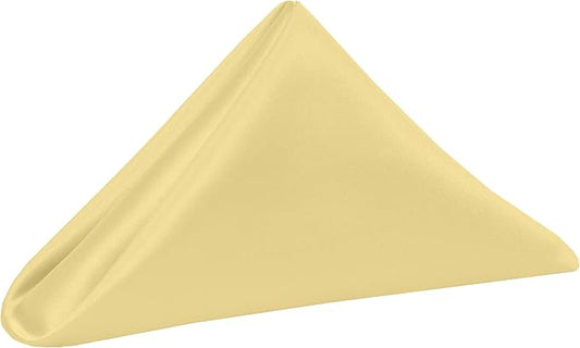 17x17-Inch Square Satin Cloth Napkins, Wheat, Set of 24 by UltimateTextile