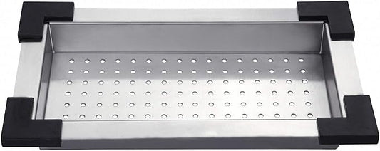 Kraus Stainless Steel Colander, 17 1/2" x 9 1/2" x 2 1/4", CS-2 by Unknown
