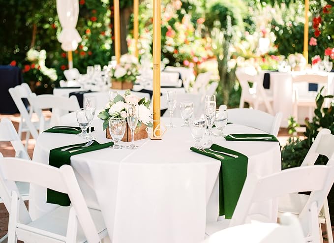 50 PCS Green Square Satin Cloth Napkins, 20 X 20 Inch | Soft Smooth, Washable Reusable, Silk Dinner Table Napkins Bulk, for Weddings Parties Banquets Dining and Restaurants - Image 5