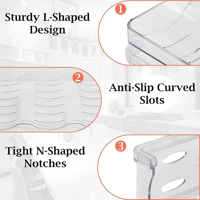 Stackable 4-Tier Water Bottle Organizer, Large Compartments for Kitchen, Cabinet Bottle Holder, Space-Saving Design - Image 4