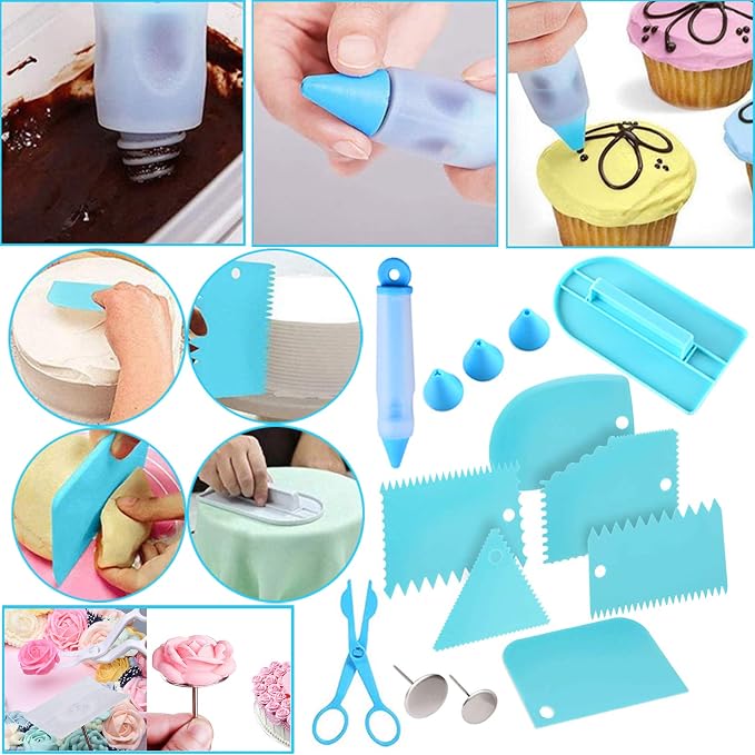 Makmeng Cake Decorating Tools Supplies Kit - 368Pcs Baking Supplies with Storage Case for Beginners - Icing Piping Bags and Tips Set For Cookies, Cupcake & Cake Frosting Fondant Decorating - Image 6