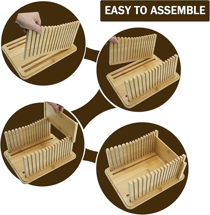 White Bread Box for Kitchen Countertop with Bamboo lid, Hygrometer Kitchen Organizer for Sourdough, Buns, and Loaves, Bread Storage Container with Cutting Board Lid - Image 7