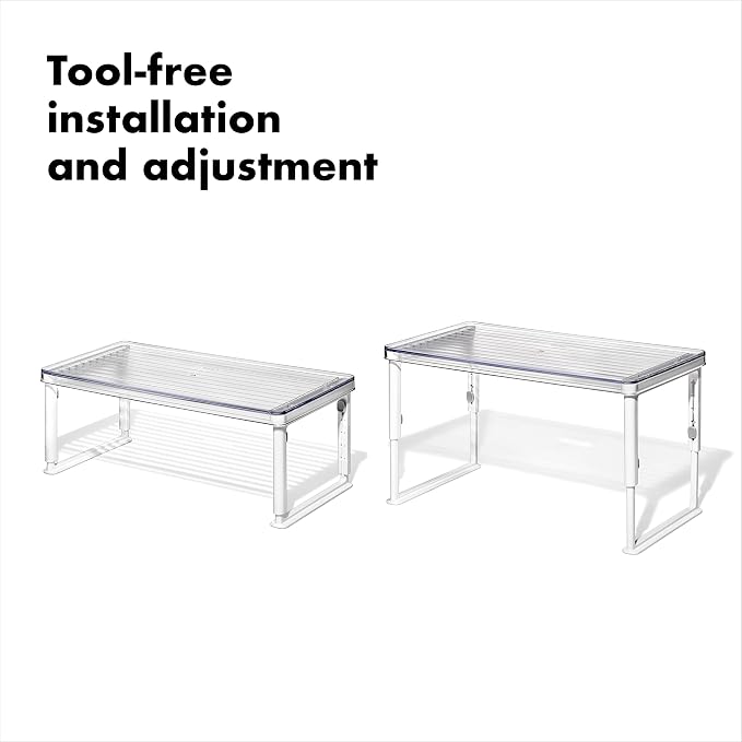 OXO Good Grips Adjustable Fridge Shelf Riser - Image 2