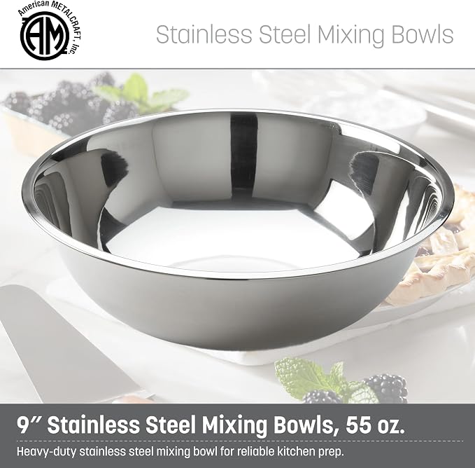 American Metalcraft 2 qt Stainless Steel Mixing Bowl,Silver - Image 2