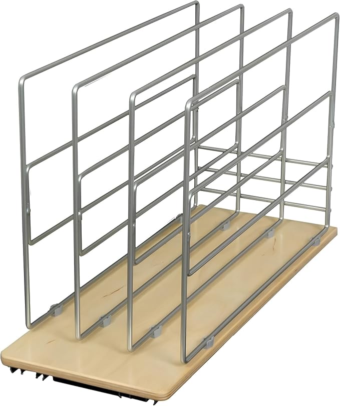 Knape & Vogt KV Slide Out Tray Divider 3 divider unit frosted nickel dividers by KnapeVogt