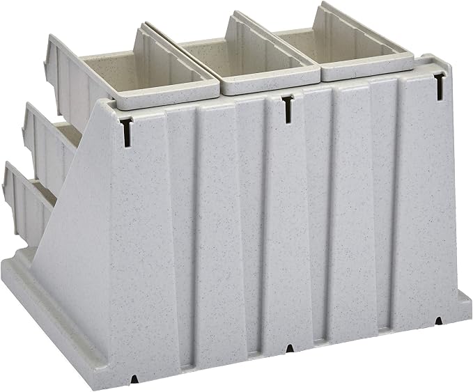 Cambro Versa - Self Serve Condiment and Utensil Bin - 9 Storage Bins - Ideal for Food and Coffee Condiments (Gray) - Image 3