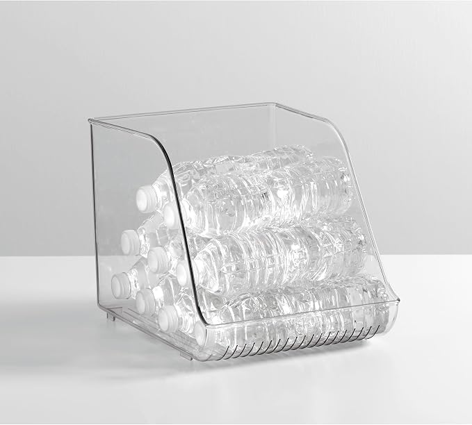 iDesign Plastic Water Bottle Organizer for Fridge, Clear, 2-Pack | Bottle Holder, For Kitchen and Pantry - Image 6