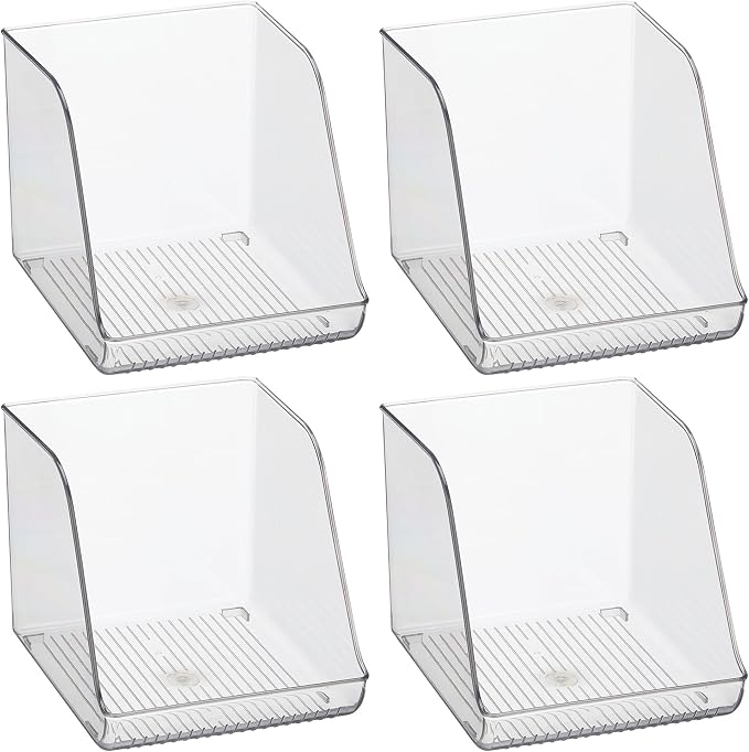 iDesign Plastic Water Bottle Organizer for Fridge, Clear, 4-Pack | Bottle Holder, For Kitchen and Pantry - Image 7