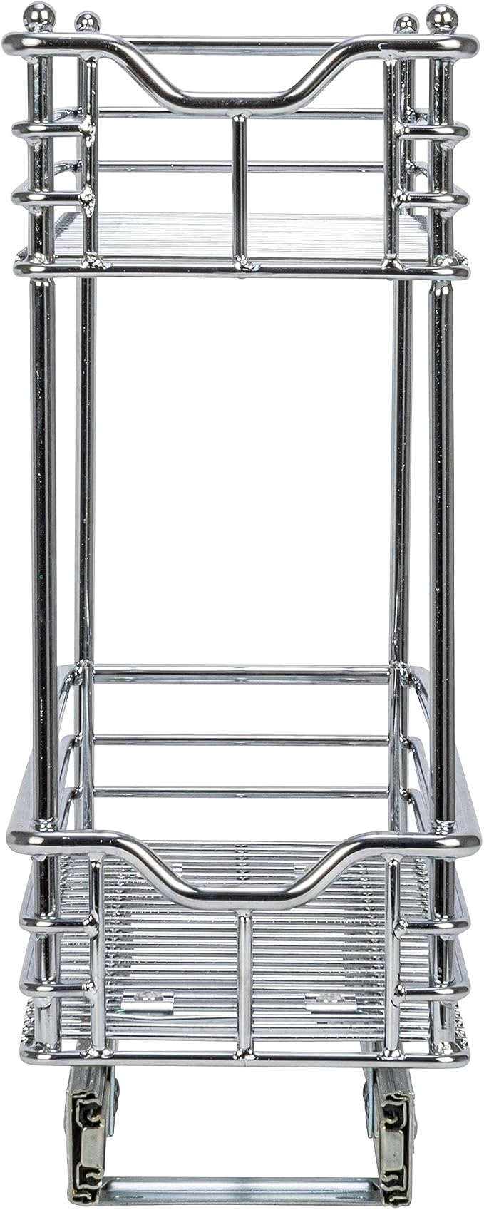 Household Essentials Glidez 2‑Tier Multipurpose Chrome‑Plated Steel Pull‑Out/Slide‑Out Under Cabinet Organizer, Chrome Finish - Image 7