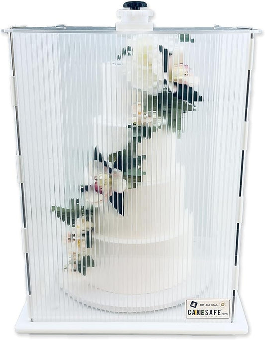 CAKESAFE Reusable Small/Tall Cake Transporter, Clear Plastic Cake Carrier (17" W x 22" H) by CAKESAFE