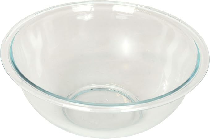 Pyrex 325 (2.5Qt) Clear Glass Mixing Bowls (2-Pack) - Made in USA | Wide Rim Profile | Nested Storage Design | Nonporous Surface | Stain Resistant| Ingredient Visibility | Deep Sides - Image 2