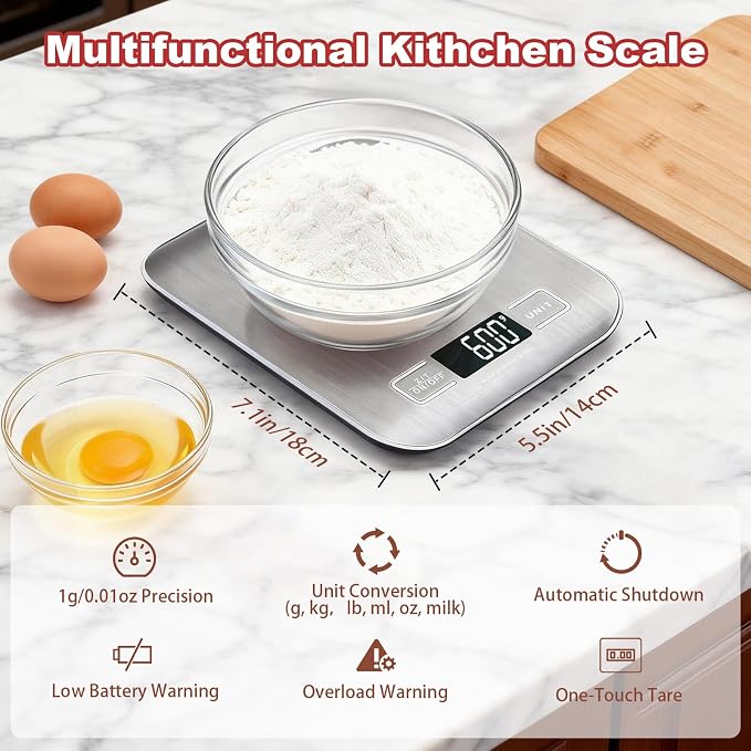 Sourdough Starter Kit with Scale, Glass Jar, Banneton Bread Proofing Basket | Complete Sourdough Bread Baking Supplies, Sour Dough Making Essentials Tools, Gift for Bakers Beiginner, Women, Wife, Mom - Image 3