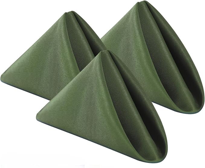 Bailarina Cloth Napkins Set of 120,17x17 inches Dinner Napkins Cloth Washable,Polyester Square Table Cloth Napkin Bulk with Hemmed Edges Ideal for Banquets, Parties and Weddings-Willow by Bailarina