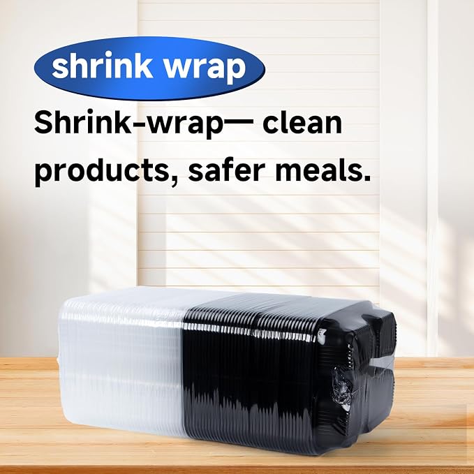 To Go Containers 40 Pack 34oz - Shrink-Wrapped Ready to Use | 4-Compartment Leak-Resistant No Pre-Wash | BPA Free Shatterproof Flexible PP | Microwave Safe, Catering & Leftover Storage - Image 2