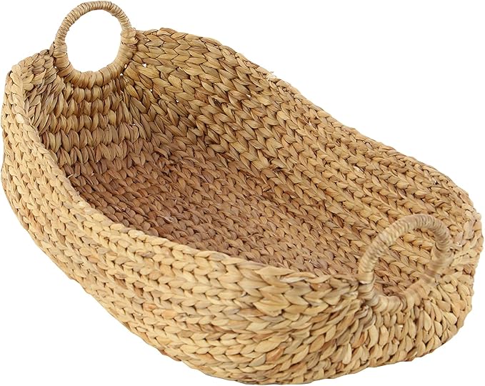 Deco 79 Seagrass Handmade Decorative and Functional Storage Basket Basket Organizer with Metal Handles, Set of 5 Basket for Storage 23", 21", 19", 16", 12"W, Brown - Image 13
