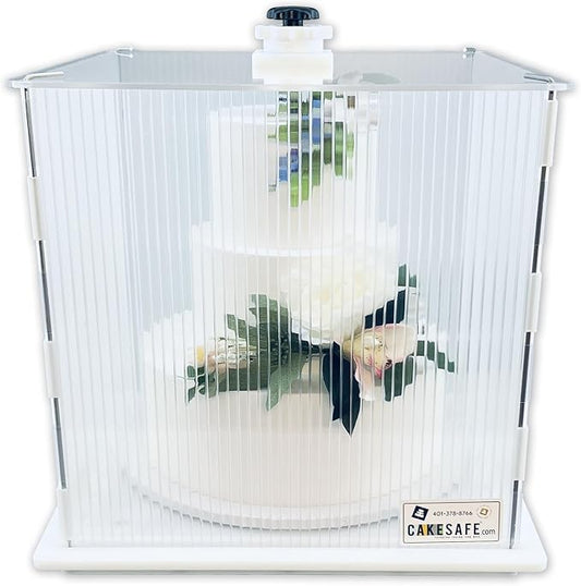 CAKESAFE Reusable Small Cake Transporter, Clear Plastic Cake Carrier (17" W x 16" H) by CAKESAFE