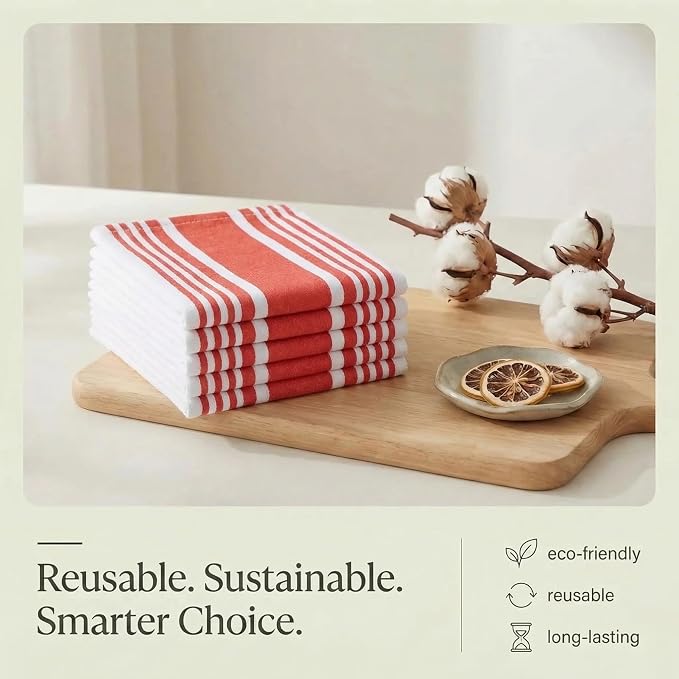 Urban Villa Kitchen Towels Cotton Dish Towels 20”x30” (Set of 6) Chillired - Image 8