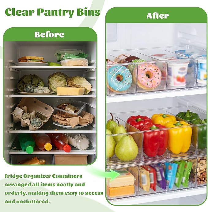 16 Pcs Snack Pantry Organizer Storage for Shelf,Large,Divider - Image 5