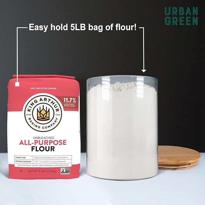 Glass Jars with Airtight Lids, Airtight Glass Canisters with Locking Lids, (Bamboo 100oz) - Image 4