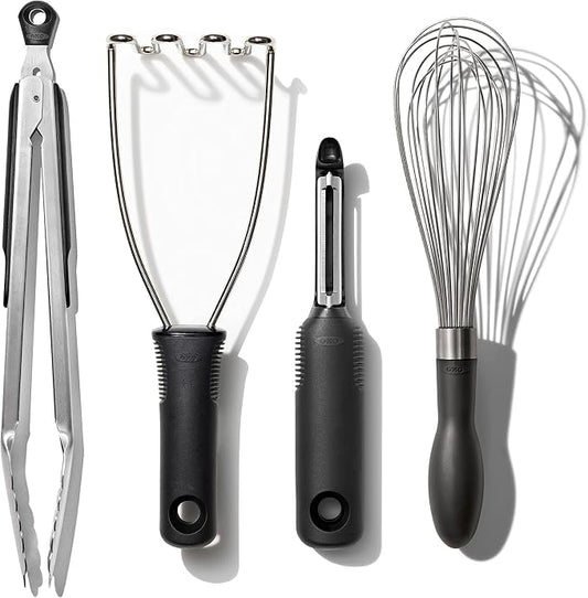 OXO Good Grips Stainless Steel Essential 4-Piece Kitchen Gadget Set by Unknown