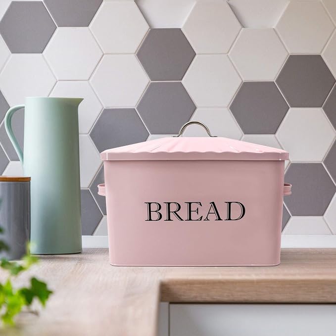 Jolitac Bread Box for Kitchen Countertop, Metal Bread Box for Kitchen Counter Extra Large & Farmhouse Style Bread Holder Bread keeper Food Storage Container - Image 7