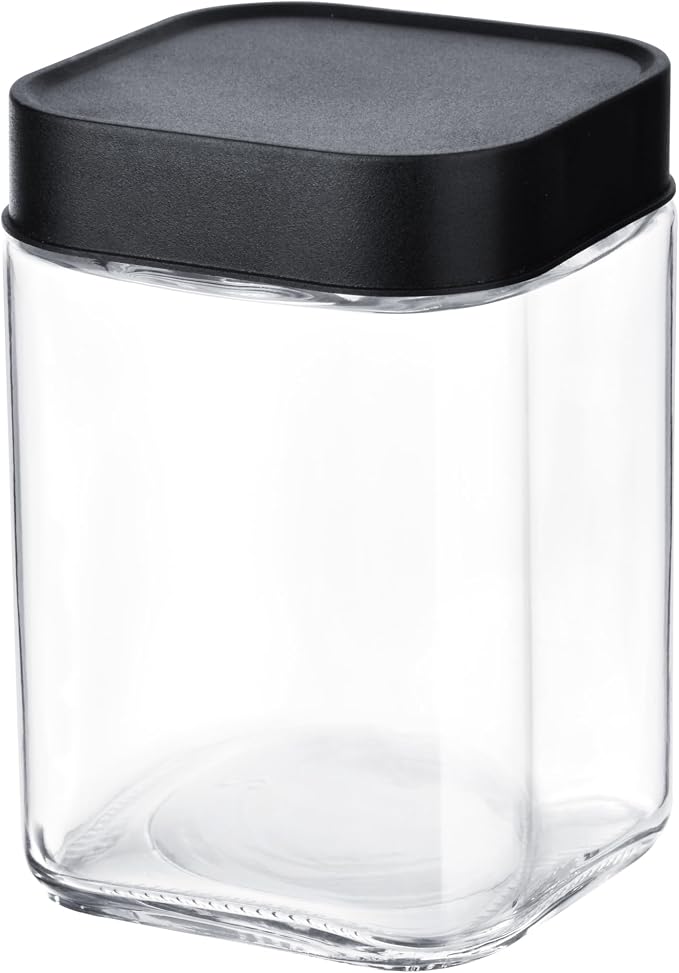12 PCS Kitchen oil dispensers Spice Jars And Food Conainers Set, Clear Glass With Food Degree Plastic, 17 oz Cooking oil dispener, 8.8 oz Condiment Spice Jars, 8.4 oz Sealing Oats Containers Black - Image 5