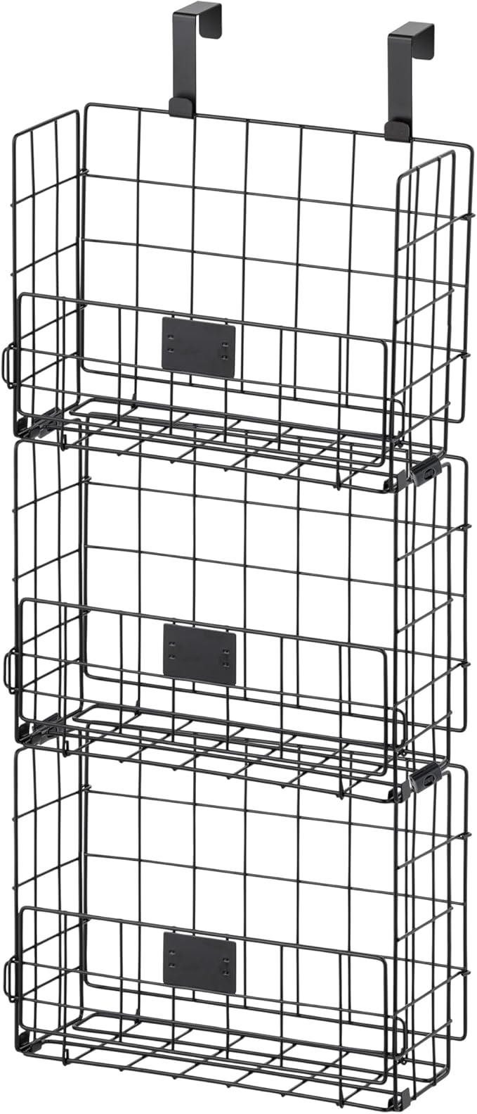 IRIS USA Over The Door Organizer, 3 Pack, Hanging or Wall Mount Wire Basket | Spice Rack Bathroom Cabinet Closet Laundry Pantry Door Organizer, Wall Baskets, Durable Easy Assembly - Image 4
