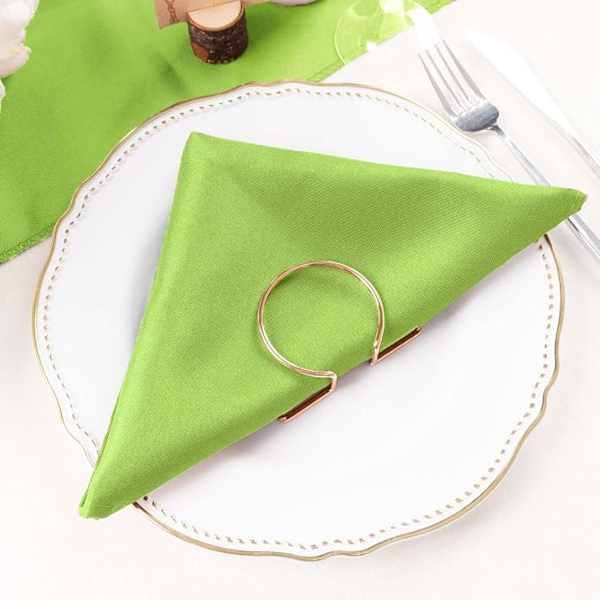 Efavormart Premium Cloth Napkins Set of 5, 20x20 Inch Lime Green Seamless Dinner Napkins, Washable Linen Table Napkin Cloth with Hemmed Edges for Weddings, Party and Banquet - Image 9