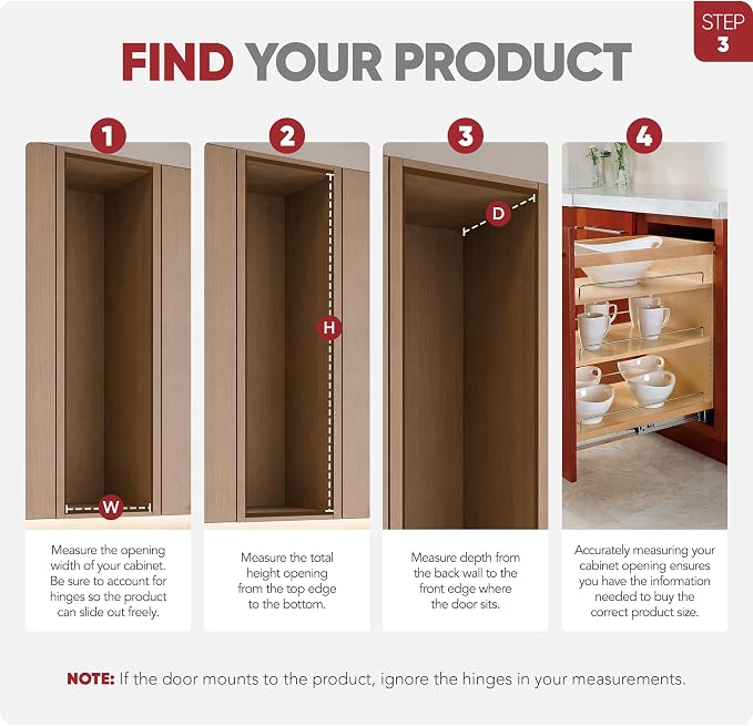 Rev-A-Shelf Maple Pullout Organizer w/ BLUM Soft-Close for Base Cabinets, Full Extension Slides & Adjustable Shelves, Min Opening Width of 14.5", 448-BCSC-14C - Image 5