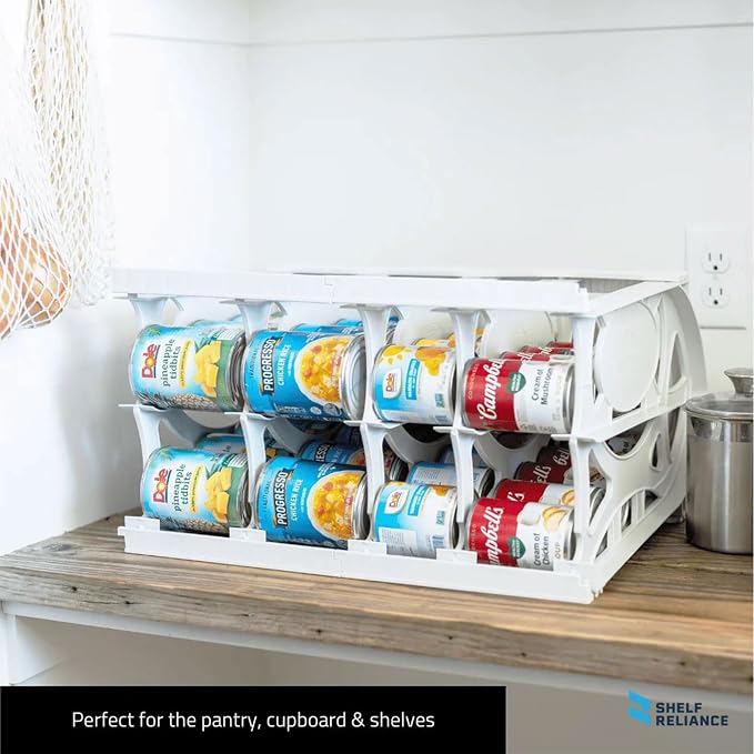 Cansolidator Pantry Plus - 2-Pack Can Organizer for Pantry, Stackable Soda Can Storage for Kitchen, Holds 60 Cans of Food or Soda - Image 3