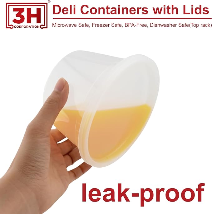 16 oz Food Storage Containers with Lids (240 Set/480 Piece) Small Deli Containers for Soup, Freezer Microwave Safe, BPA-Free Plastic, Stackable Snack Leakproof Leftover Organizers - Image 3