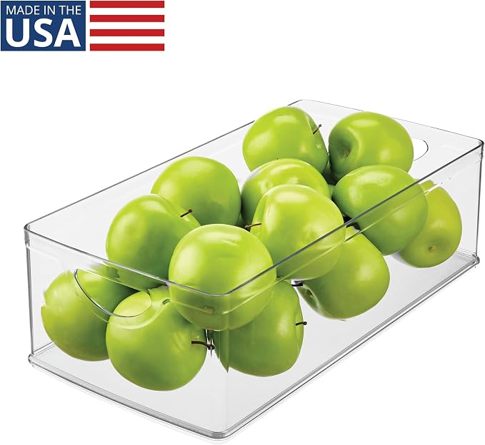 iDesign Stackable Clear Plastic Extra Long Storage Bin | Organizer for Kitchen Cabinet or Pantry - Image 2