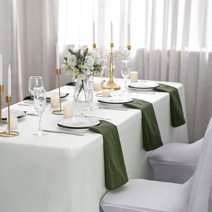 25pcs Polyester Cloth Napkins - 20 x 20 inch Willow Washable Dinner Napkins with Hemmed Edges for Restaurant/Wedding/Hotel(25,Willow) - Image 7