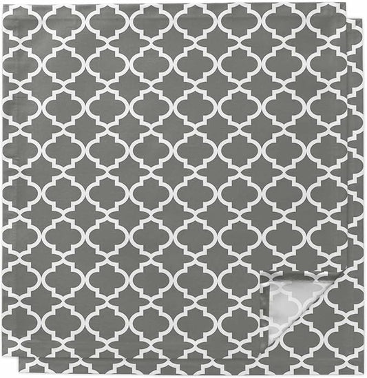 Cloth Napkins Set of 2-20x20 Inches, Gray Morocco Washable Reusable Table Napkins, Vintage Minimalist Boho Ethnic Pattern Soft & Absortbent Dining Napkin for Party Wedding Hotel Restaurant by Unknown
