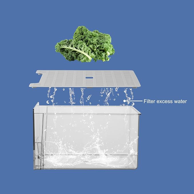 Refrigerator Organizers and Storage Drawers (2PCS, Large) | Produce Water Draining, BPA Free, Stackable, Clear, Fruit and Veggie Organization, Pull Out Bins - Image 5