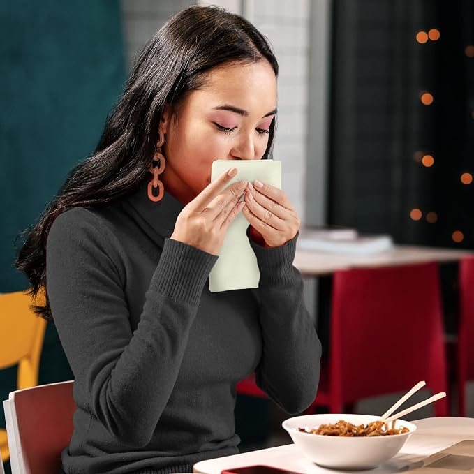 Utopia Kitchen Cotton Blend Ivory Cloth Napkins [12 Pack, 18x18 Inch] | Absorbent Washable and Reusable for Dinner, Restaurant, Lunch, Wedding and Hotel - Image 9