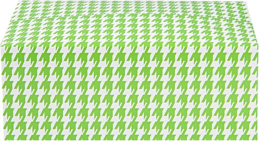 Bio Tek 47 Ounce To Go Boxes, 400 Rectangle Take Out Food Containers - Fast Top Closure, Disposable, Green Houndstooth Paper Carry Out Containers, For Burgers Or Fried Chicken - Restaurantware by Restaurantware