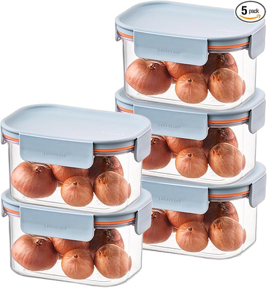 LocknLock Tritan Plastic Bisfree Modular Plus Food Storage Container Set, Lunch, Meal Prep, Stackable, BPA-Free, Leakproof, Microwave, Freezer-Safe, 10 Pieces, 5 Boxes and 5 Lids, Mint by LocknLock