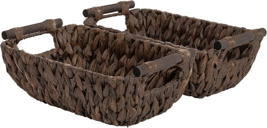 Storageworks Small Wicker Baskets, Decor Storage Baskets, Water Hyacinth by StorageWorks