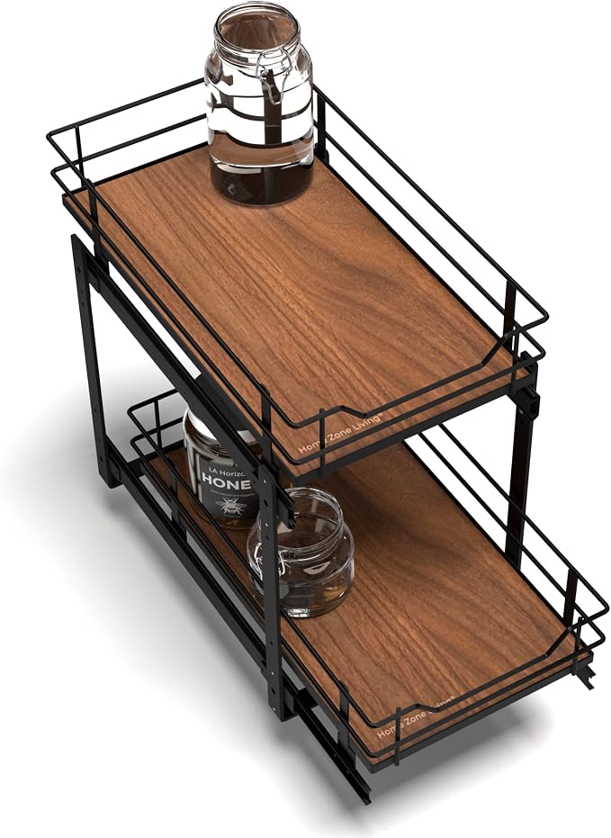 Home Zone Living Pull Out Kitchen Cabinet Organizer by HomeZoneLiving