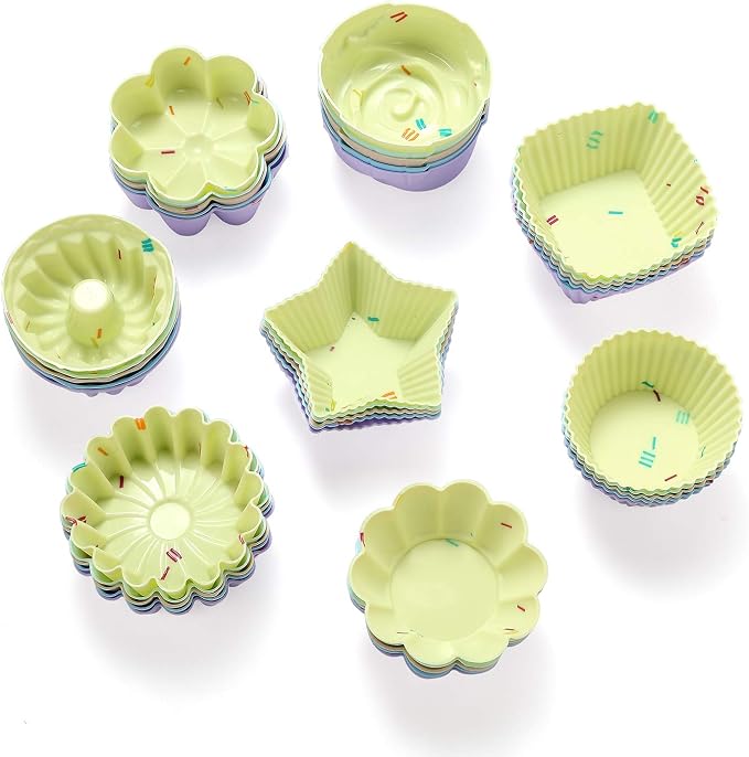 51PCS Silicone Bakeware Set Silicon Cake Molds Set For Baking, Including Baking Pan, Cake Mold, Cake Pan, Toast Mold, Muffin Pan, Donut Pan, And Cupcake Mold Silicone Baking Cups Set - Image 9