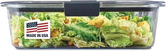 Rubbermaid Brilliance Large Food Storage Container, 9.6 Cup, BPA-Free, Leak-Proof, Clear by Unknown