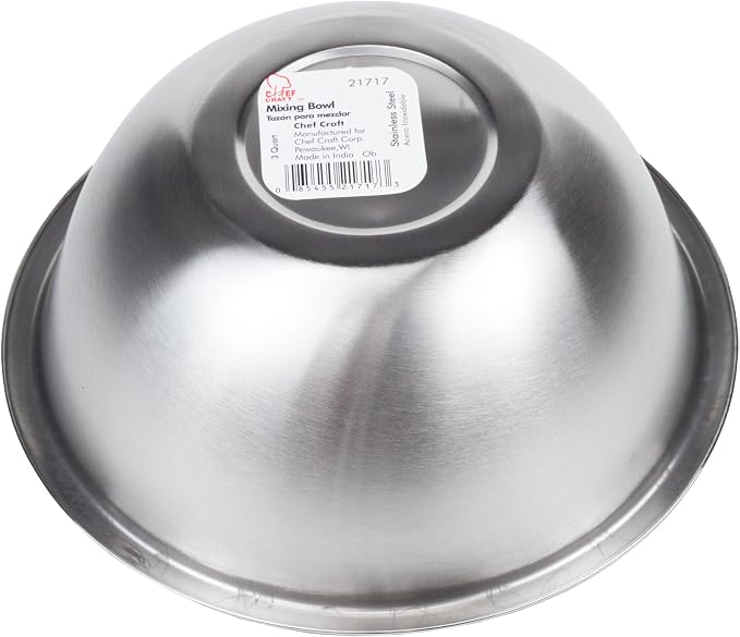 Chef Craft Brushed Mixing Bowl, 2.5-Quart, Stainless Steel - Image 2