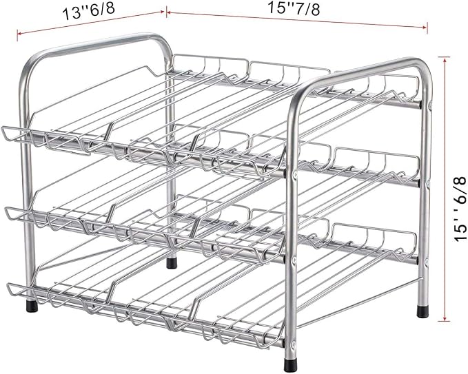 Can Organizer for Pantry, Can Rack Can Storage Dispenser for Canned Food (3 tiers) - Image 6