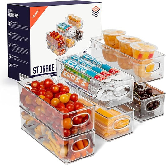 ClearSpace Plastic Pantry Organization and Food Storage Bin – Great Kitchen Organization and Kitchen Storage – Fridge Organizer Bins, Pantry Storage – 6 Pack by ClearSpace